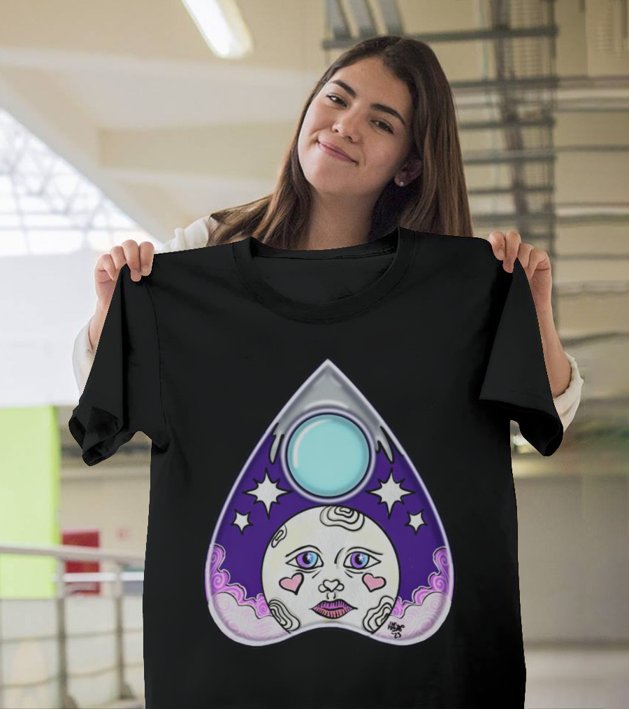 Moon Planchette Stars Face Heart Eyes T-Shirt
