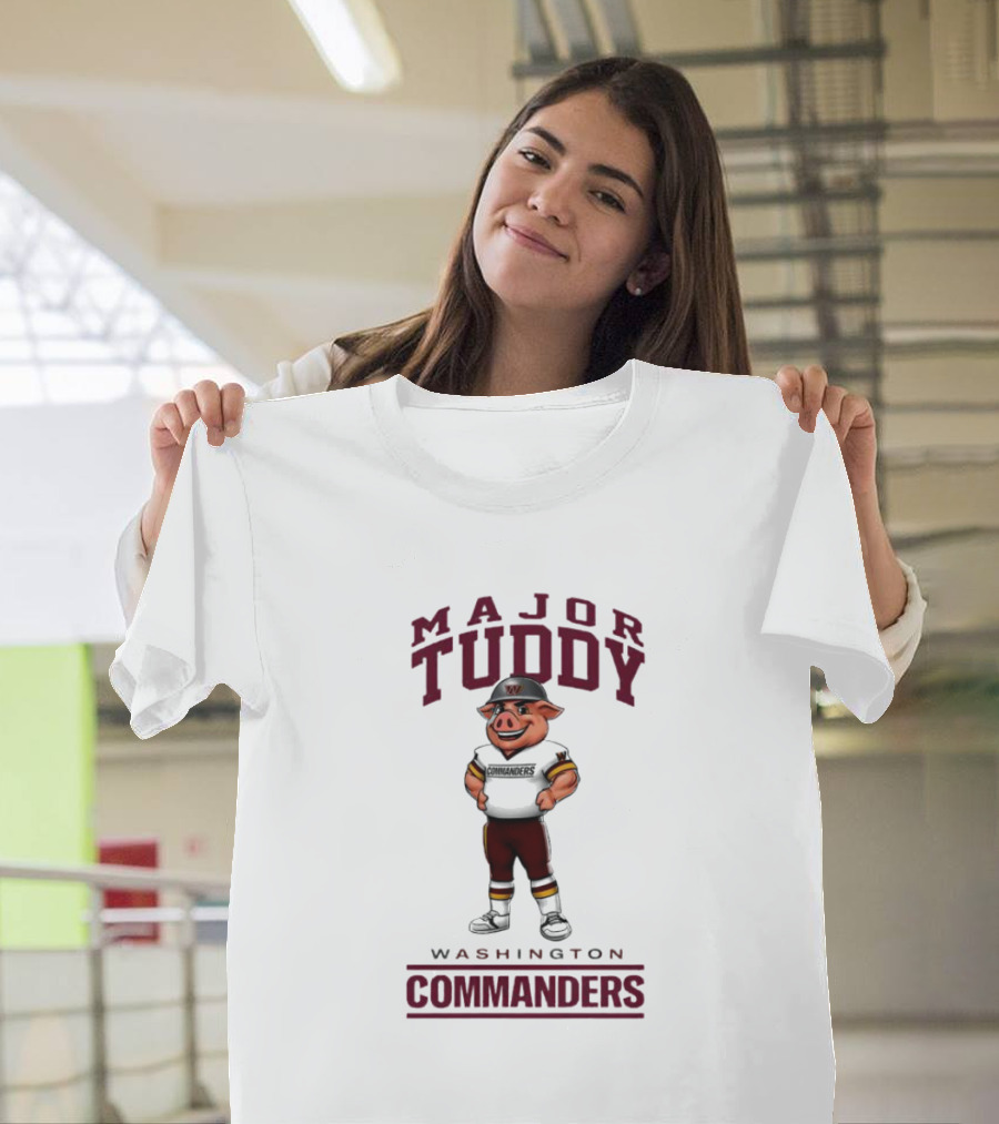Washington Commanders Major Tuddy Pig Mascot T-Shirt