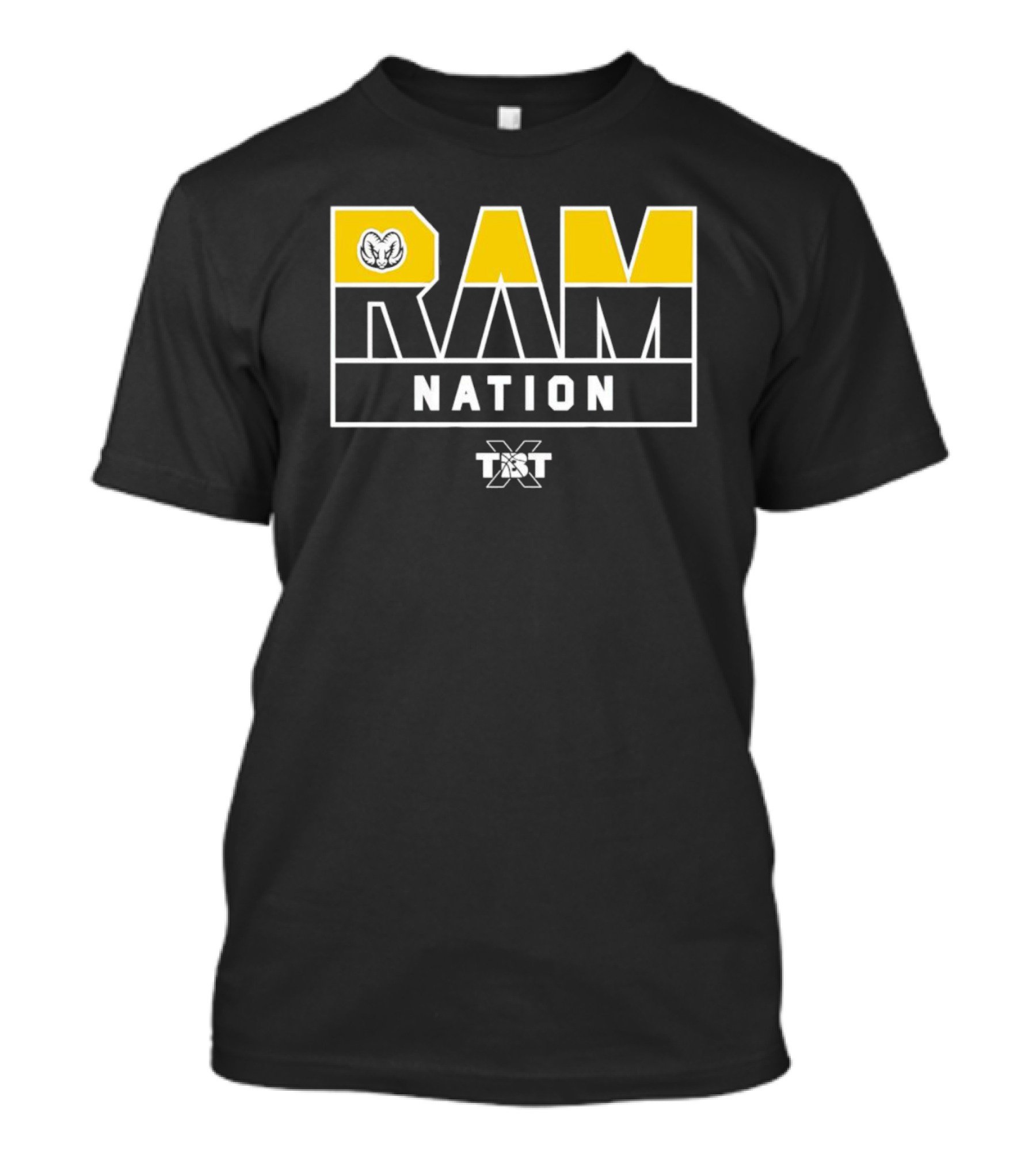 Ram Nation TBT Basketball Tournament Logo With Ram T-Shirt