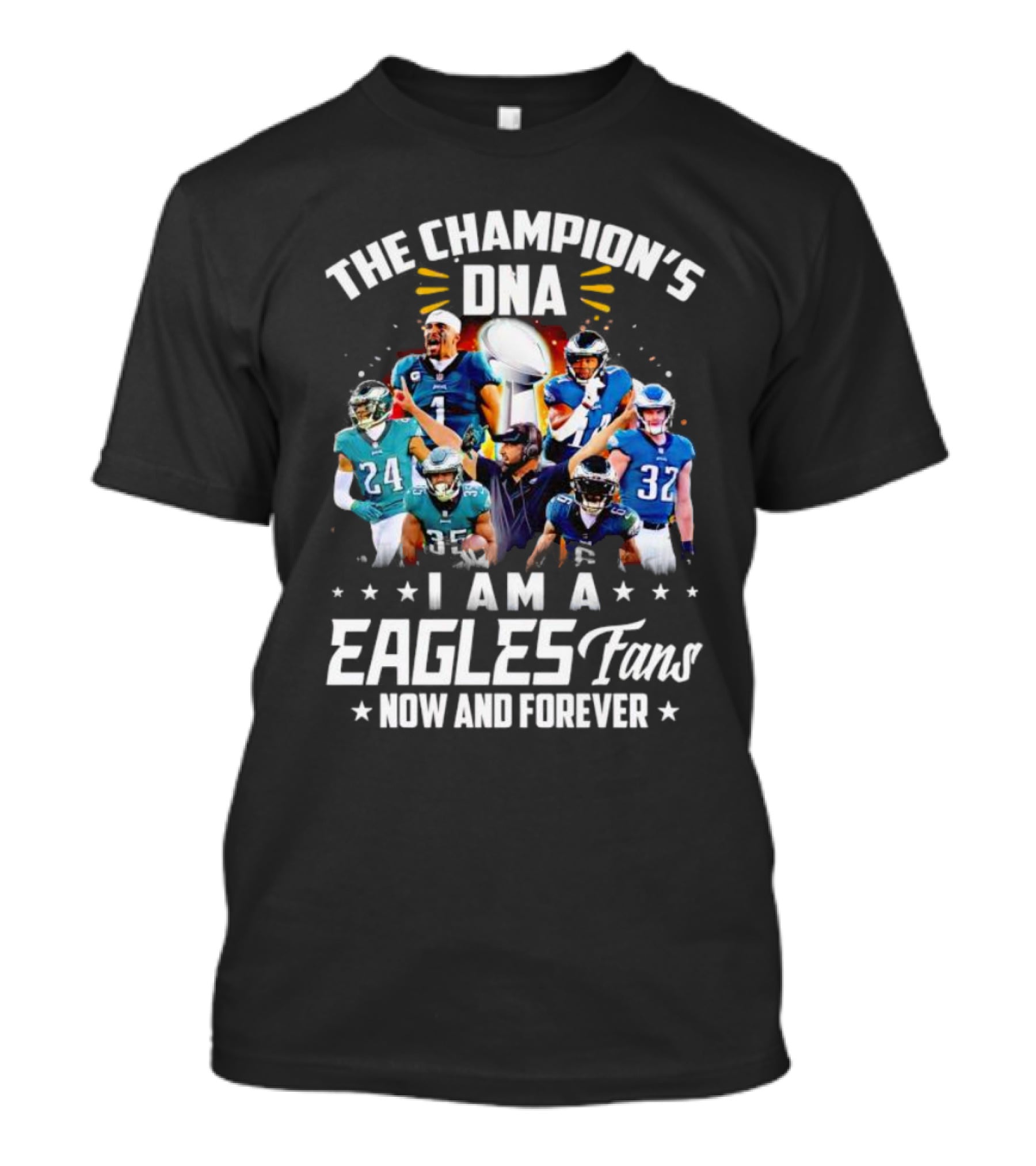 The Champion’s DNA Eagles Fans Now And Forever Football Team T-Shirt