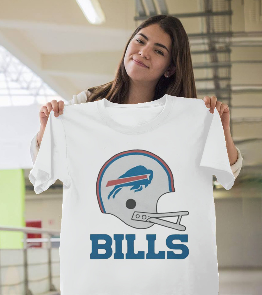 Buffalo Bills Helmet With Team Name Bills T-Shirt