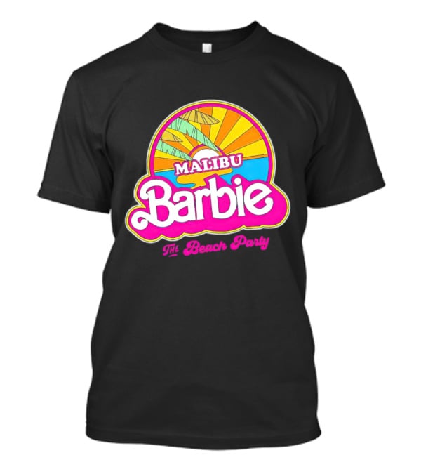 Malibu Barbie The Beach Party Retro Sunburst T-Shirt