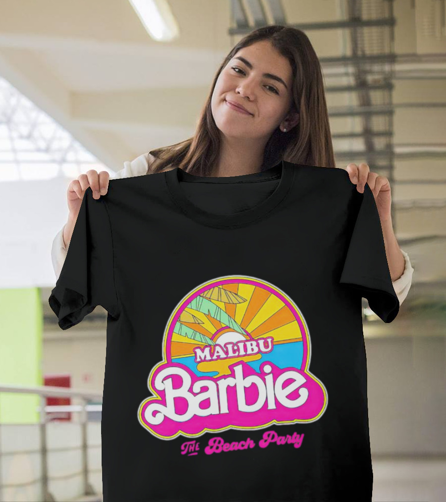 Malibu Barbie The Beach Party Retro Sunburst T-Shirt