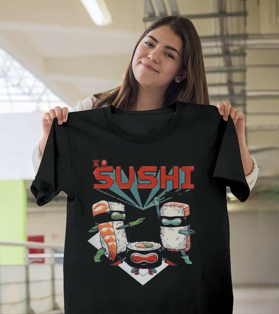 Sushi Squad Superheroes With Bandana Rolls T-Shirt