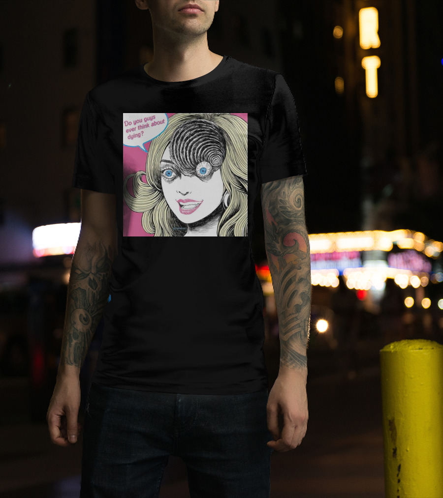 Junji Ito Barbie Do You Guys Ever Think About Dying Manga Horror Mashup T-Shirt