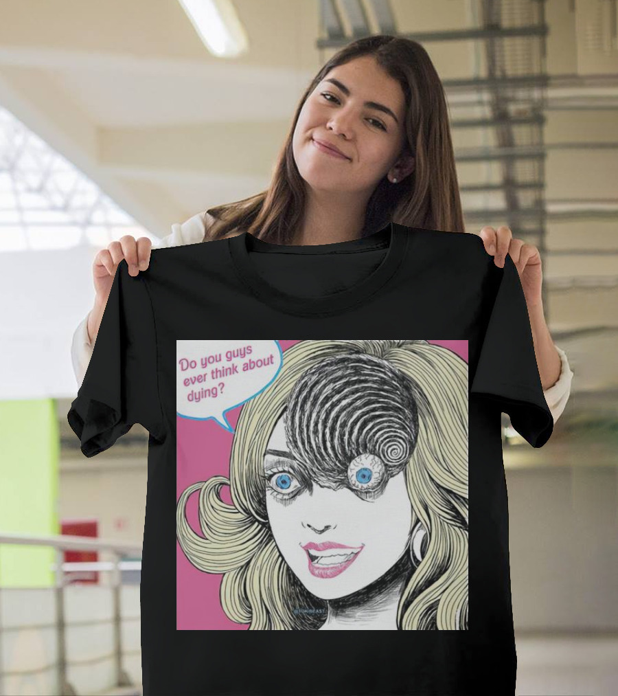 Junji Ito Barbie Do You Guys Ever Think About Dying Manga Horror Mashup T-Shirt