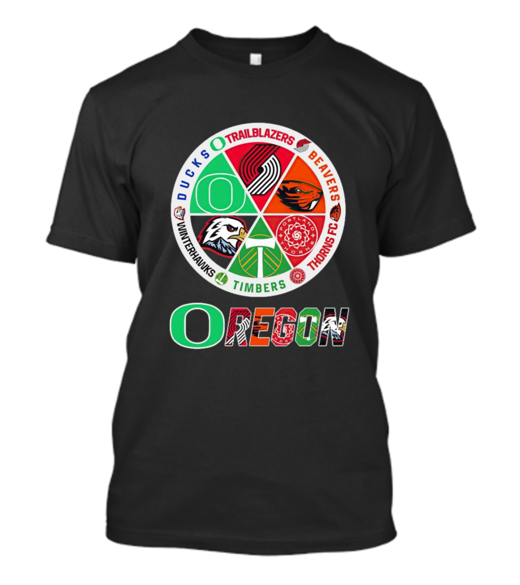 Oregon Winterhawks Ducks Trail Blazers Beavers Thorns FC Timbers Sports Team T-Shirt