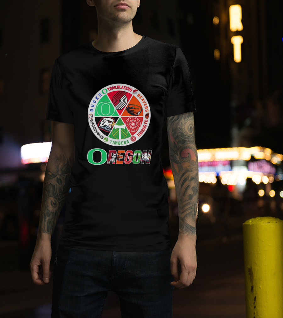 Oregon Winterhawks Ducks Trail Blazers Beavers Thorns FC Timbers Sports Team T-Shirt