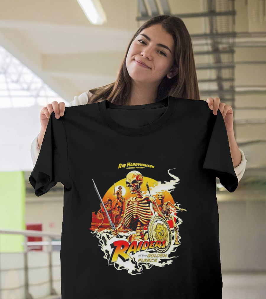 Ray Harryhausen Raiders of the Golden Fleece Skeleton Warriors Sword Chariot Adventure T-Shirt