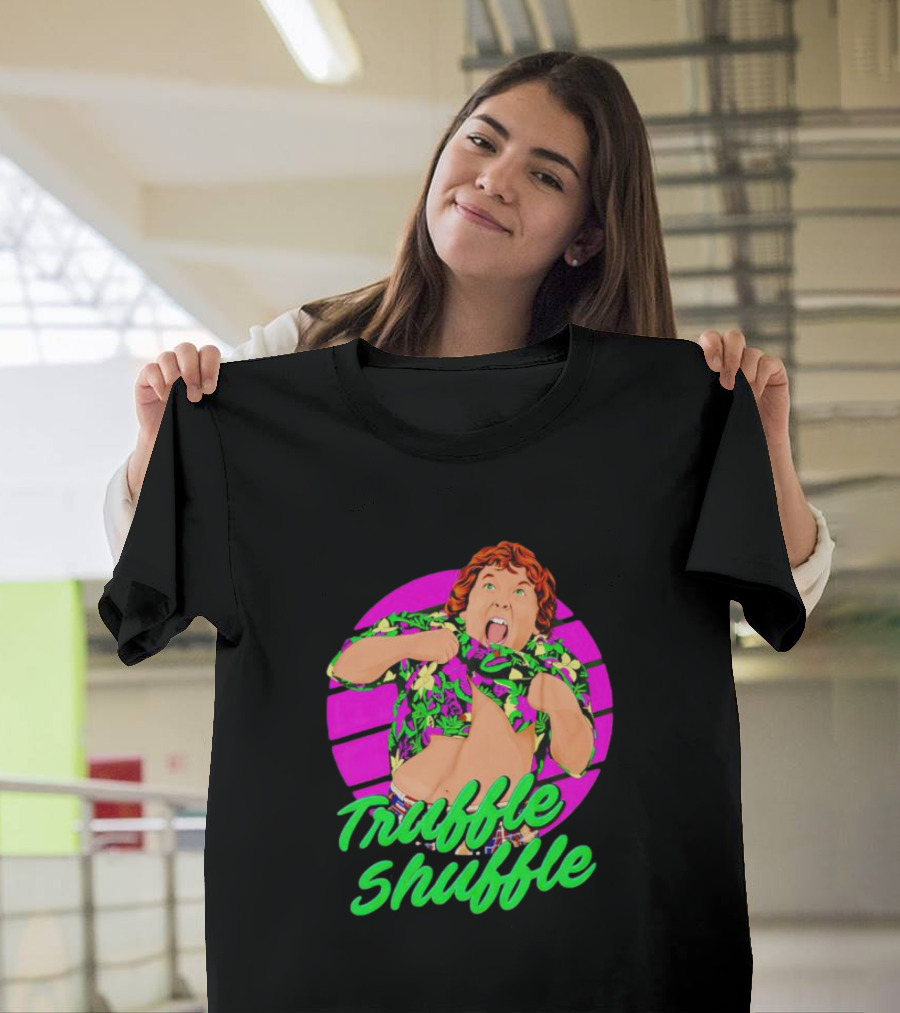 Truffle Shuffle 80s Retro Style with Hawaiian Shirt and Neon Colors T-Shirt