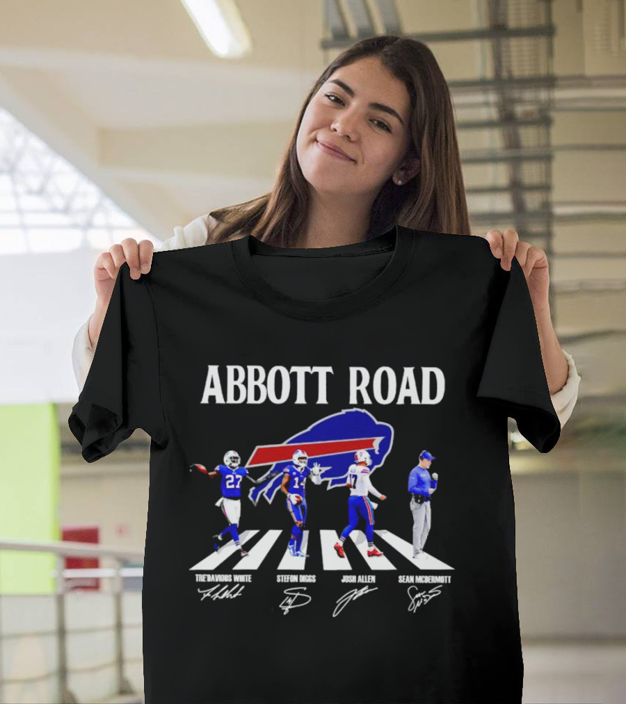 Abbott Road Tre'Davious White Stefon Diggs Josh Allen Sean McDermott Buffalo Bills T-Shirt