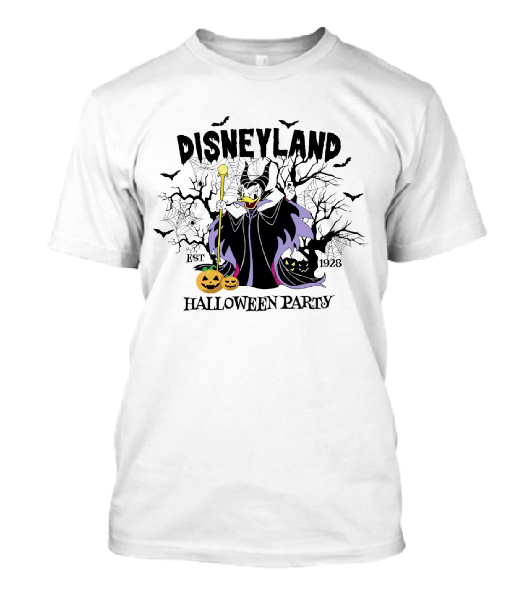 Disneyland Maleficent Donald Halloween Party Est 1928 T-Shirt