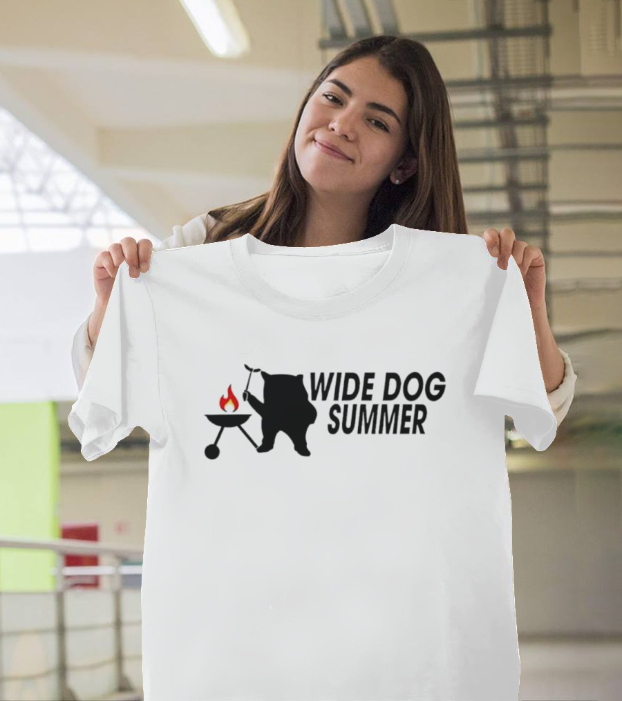 Wide Dog Summer BBQ Grilling Fun T-Shirt