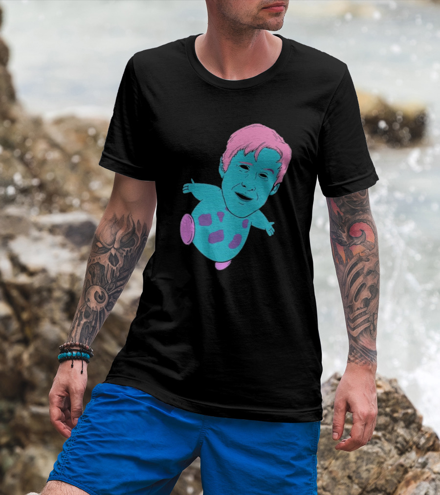 Ryan X Bibble Pink And Blue Character Fusion T-Shirt