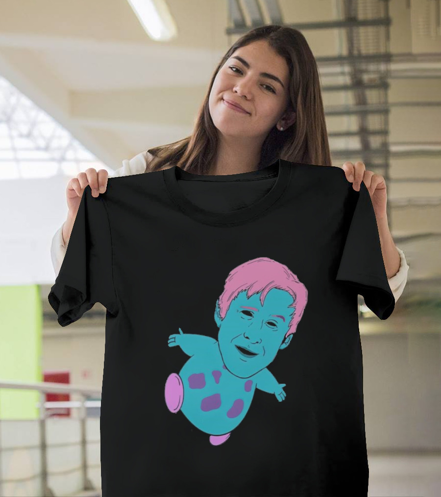 Ryan X Bibble Pink And Blue Character Fusion T-Shirt