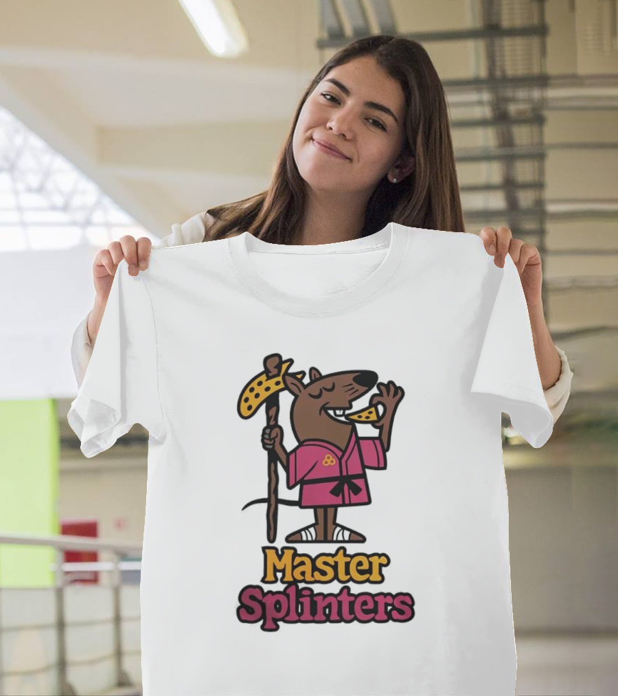 Master Splinters Pizza Slice Lover Ninja Rat T-Shirt