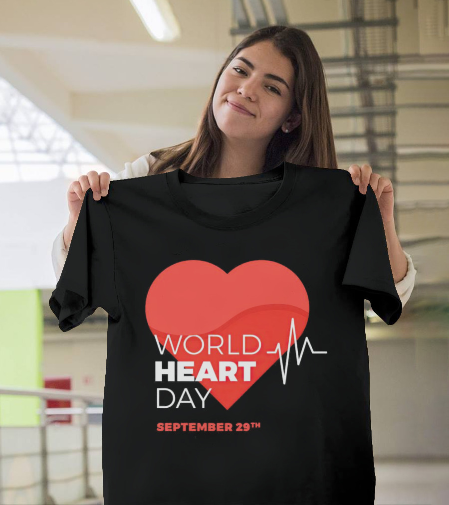 World Heart Day September 29th Heartbeat T-Shirt