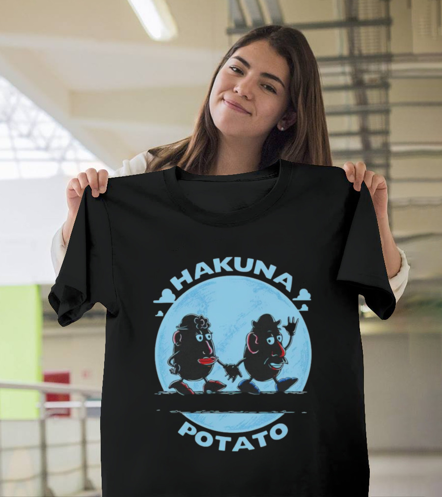 Hakuna Potato Walking Pastel Moon T-Shirt