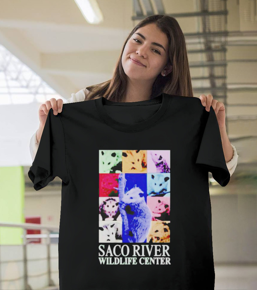 Saco River Wildlife Center Colorful Opossums Multicolored Pop T-Shirt
