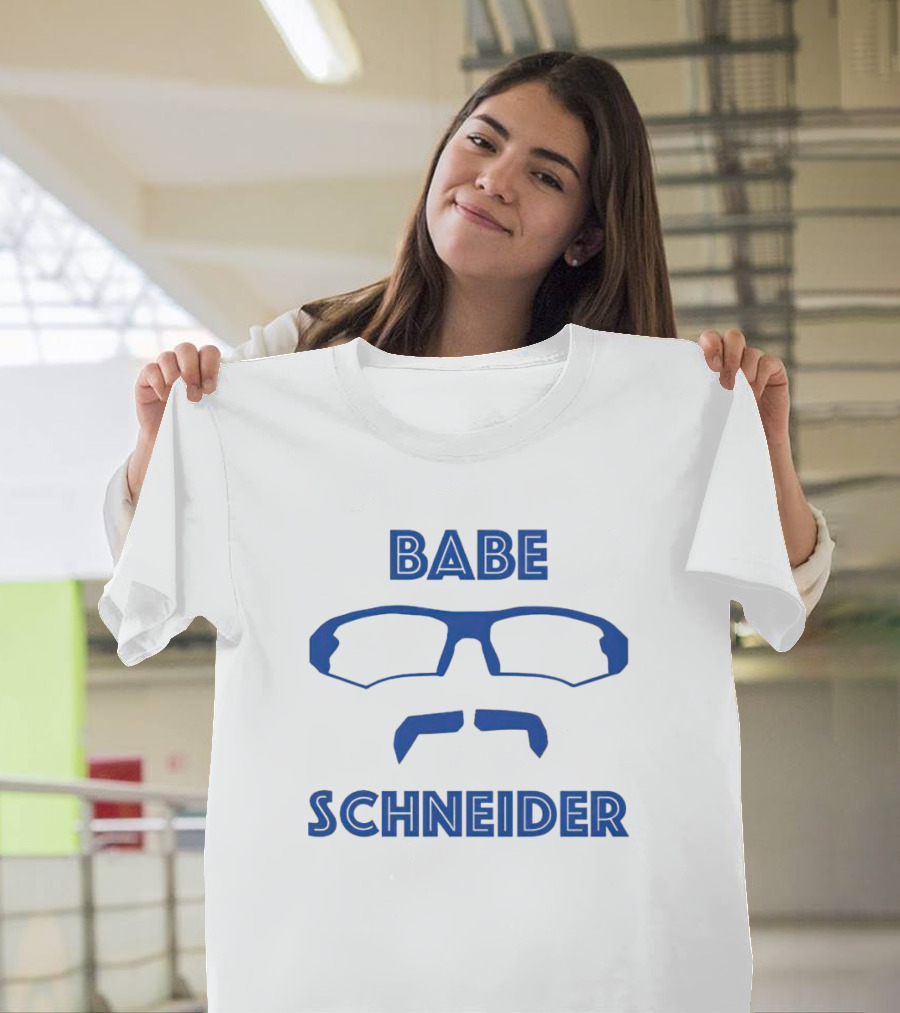Babe Schneider Glasses Mustache Face T-Shirt