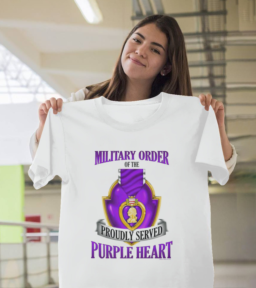 Military Order Of The Proudly Served Purple Heart Honor Emblem T-Shirt