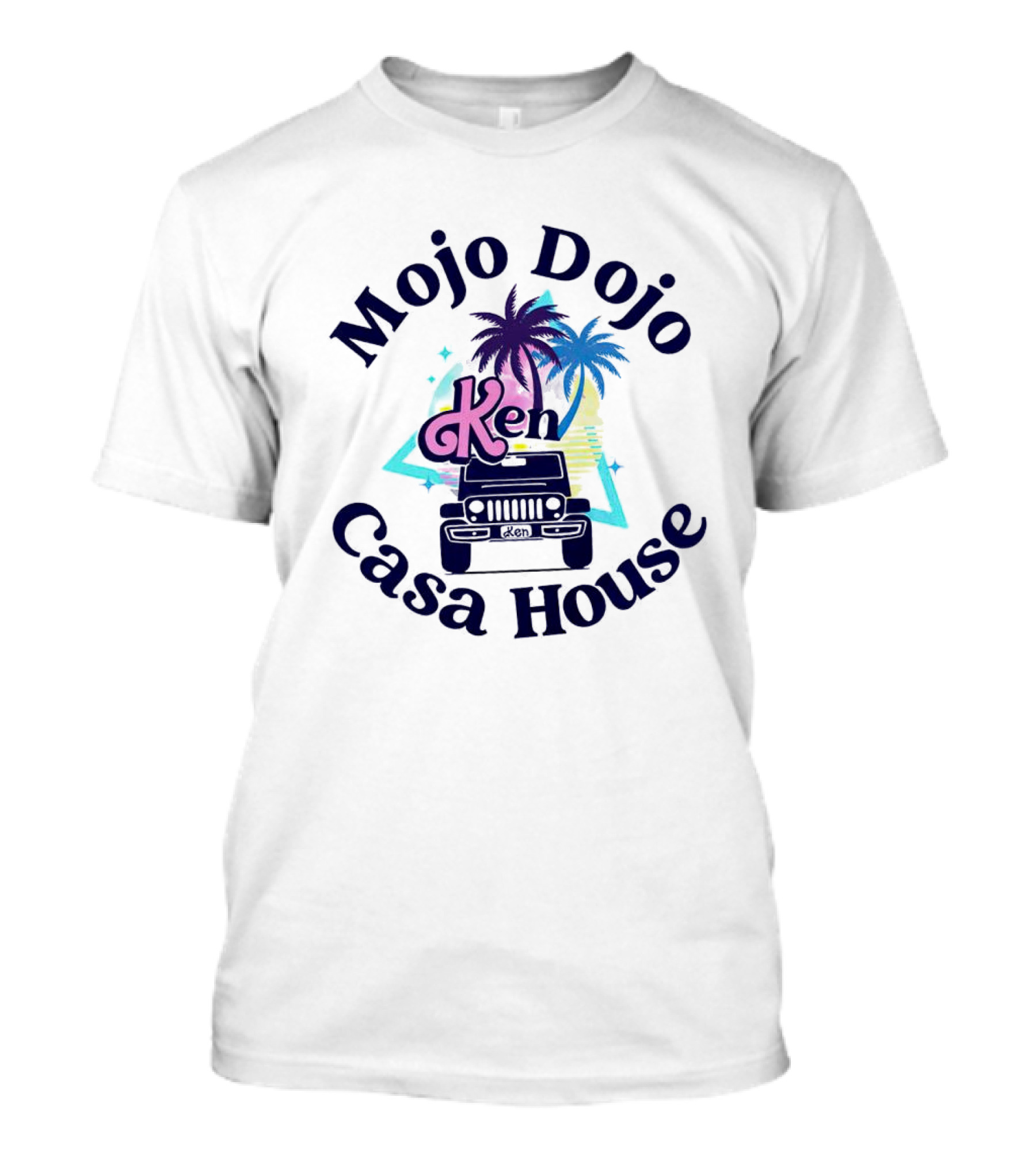 Mojo Dojo Casa House Ken Jeep Sunset Palm Trees T-Shirt