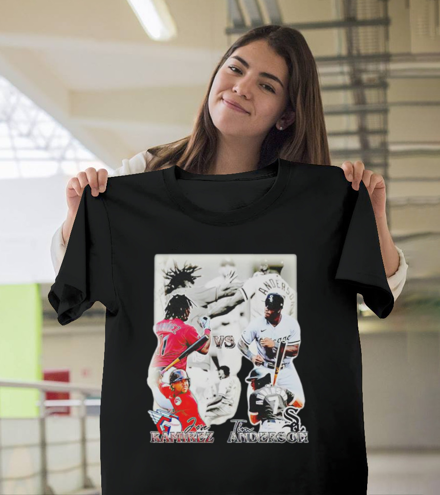 Jose Ramirez vs Tim Anderson Showdown Baseball Rivalry T-Shirt