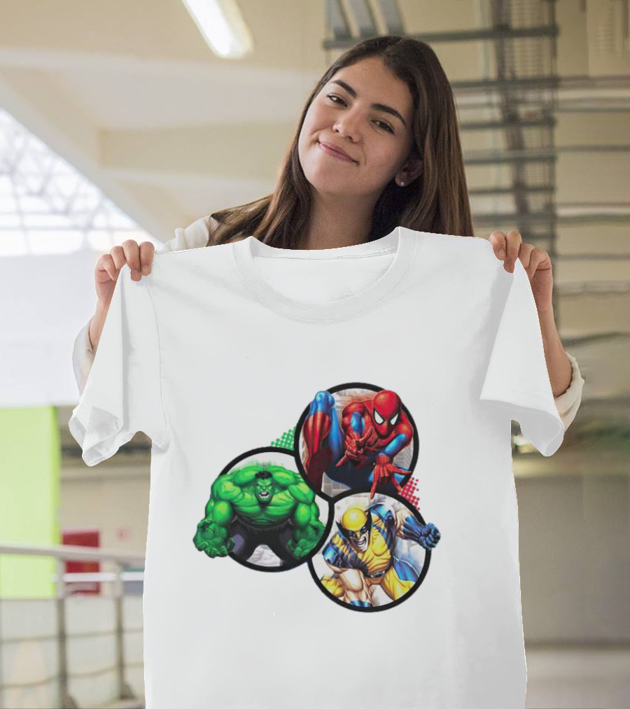 Marvel's Trinity Hulk Spider-Man Wolverine T-Shirt