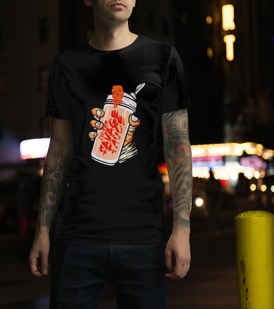 Iron Savages Consume Fiery Savage Sauce Bottle T-Shirt