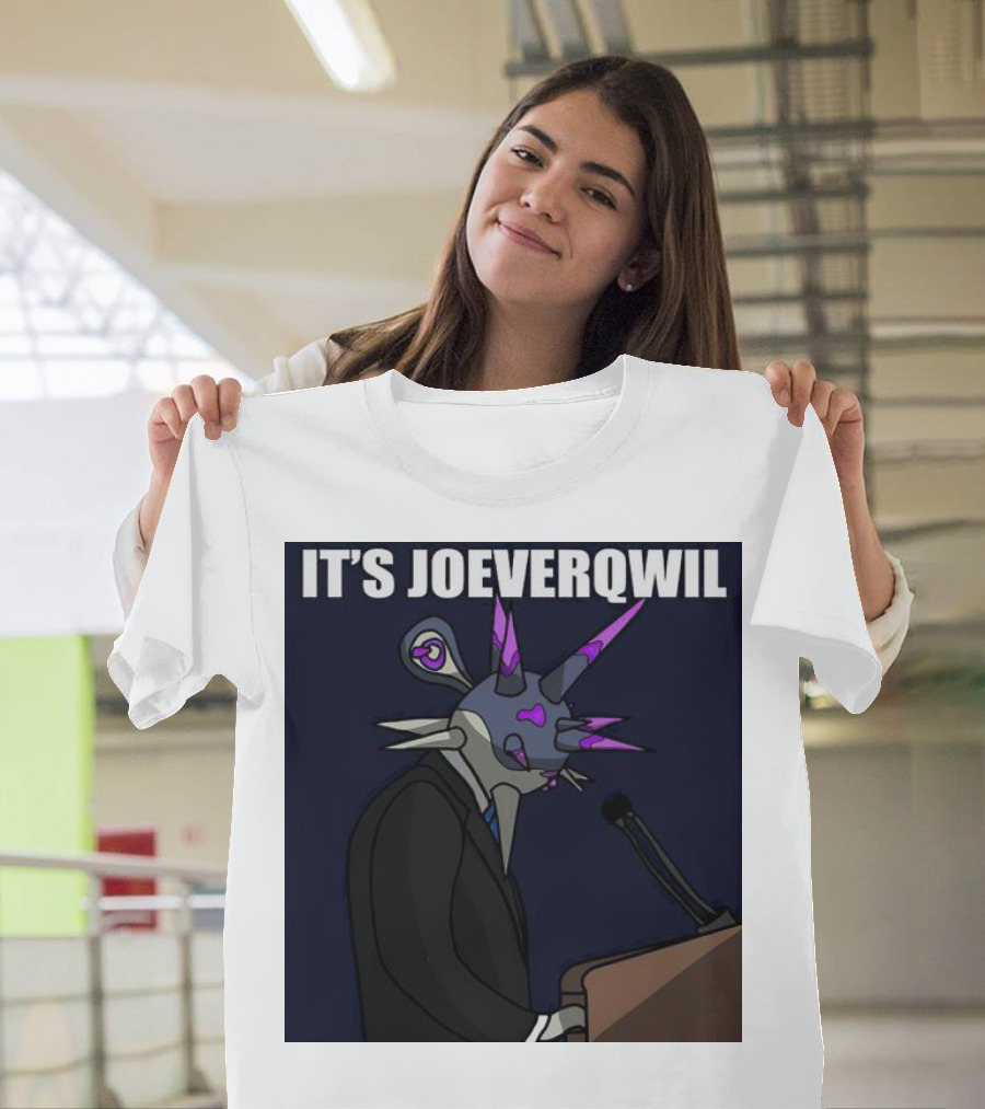 IT'S JOEVERQWIL Creature in Suit Speaking at Podium T-Shirt