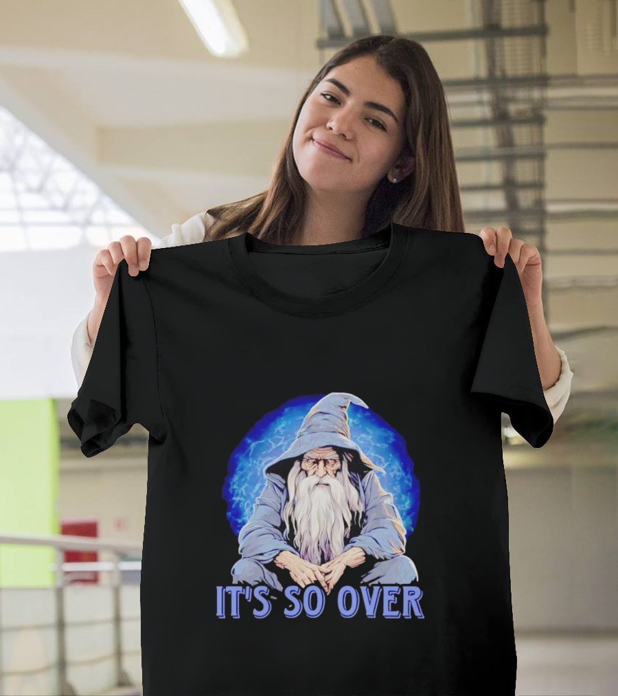IT'S SO OVER Wizard Lightning Blue Aura T-Shirt