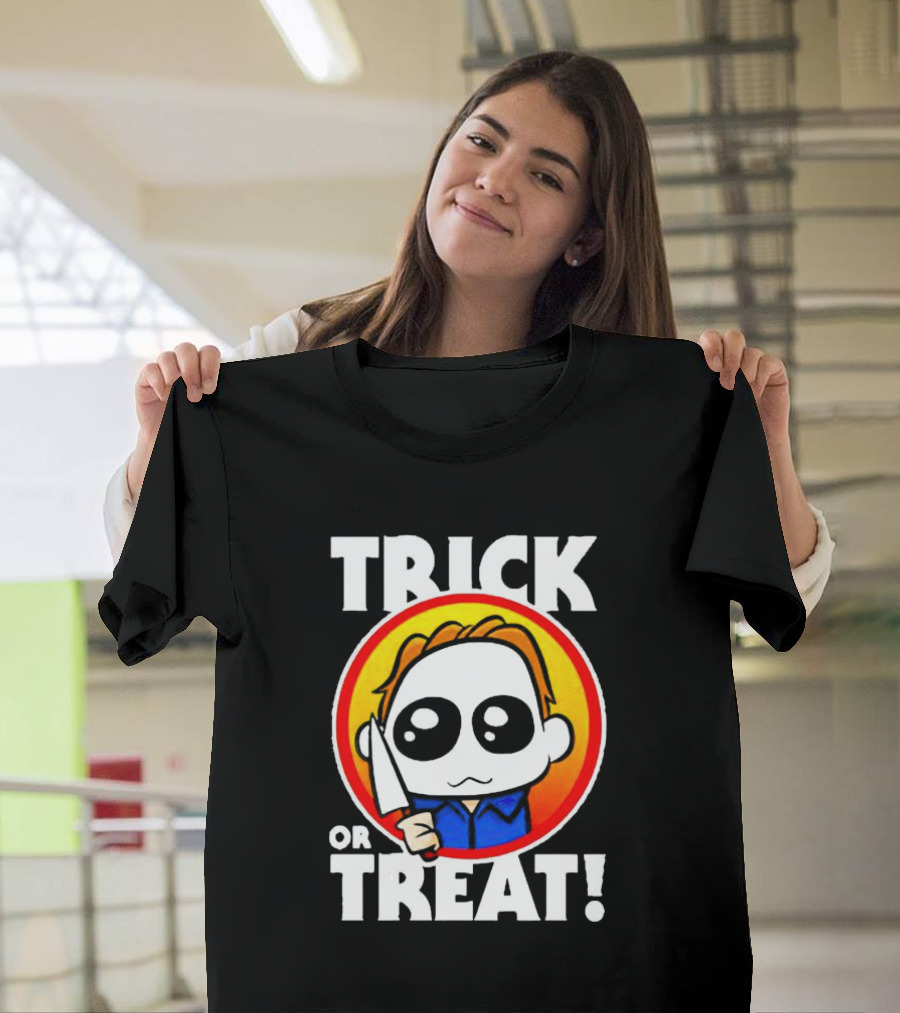 Michael Myers Chibi Trick Or Treat Halloween Character T-Shirt