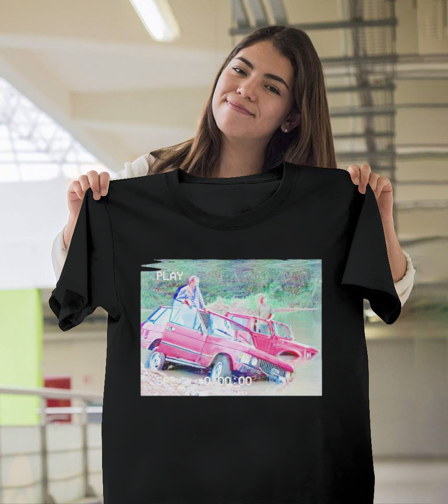 Top Gear Bolivia River Scene Retro Car Adventure Play T-Shirt