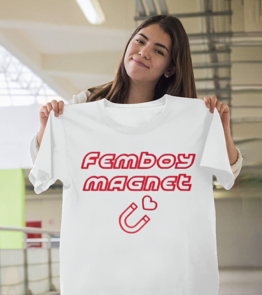 Femboy Magnet Heart Symbol U Shape T-Shirt