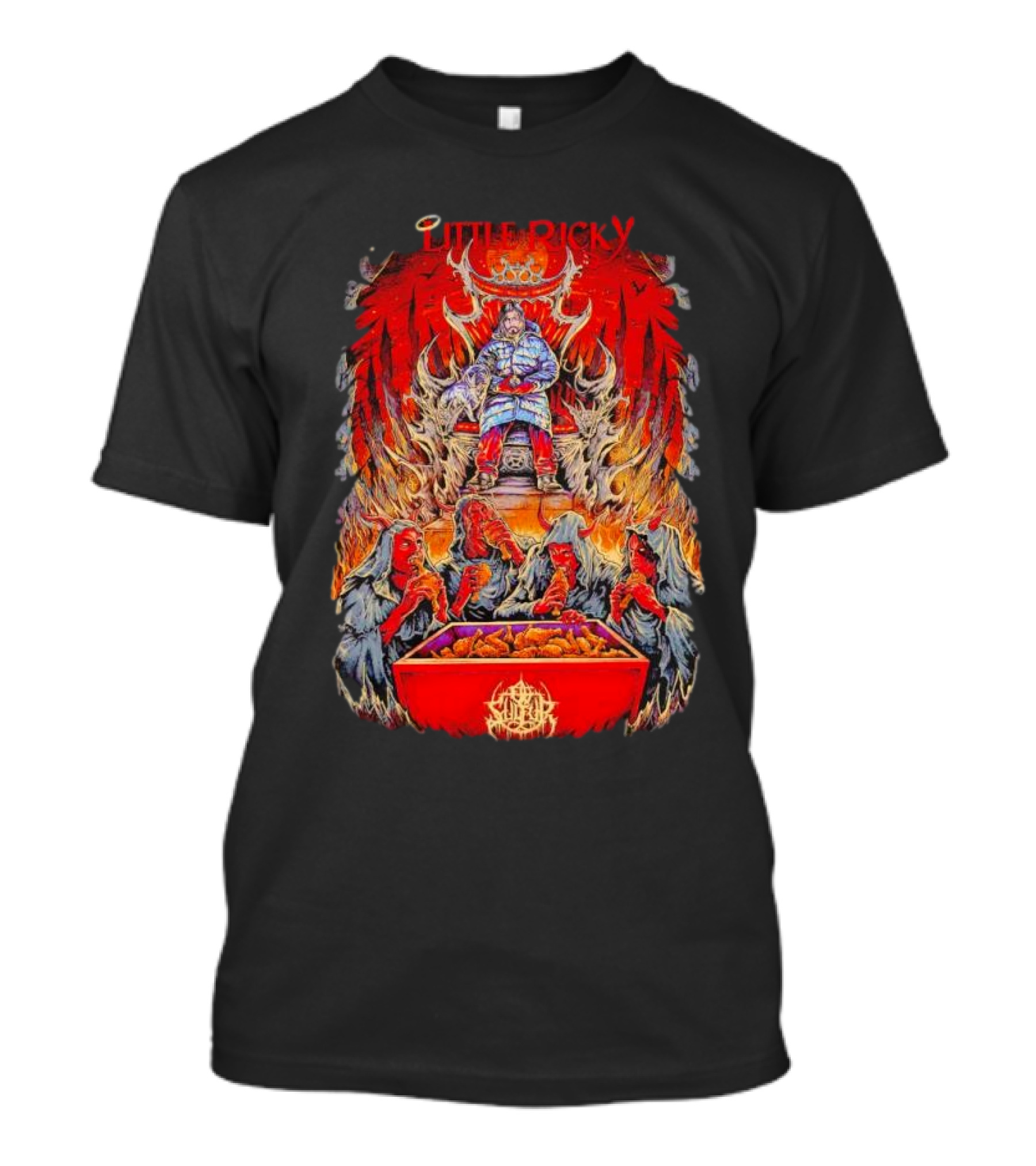 Ov Sulfur Little Ricky Throne With Red Crown And Flames T-Shirt