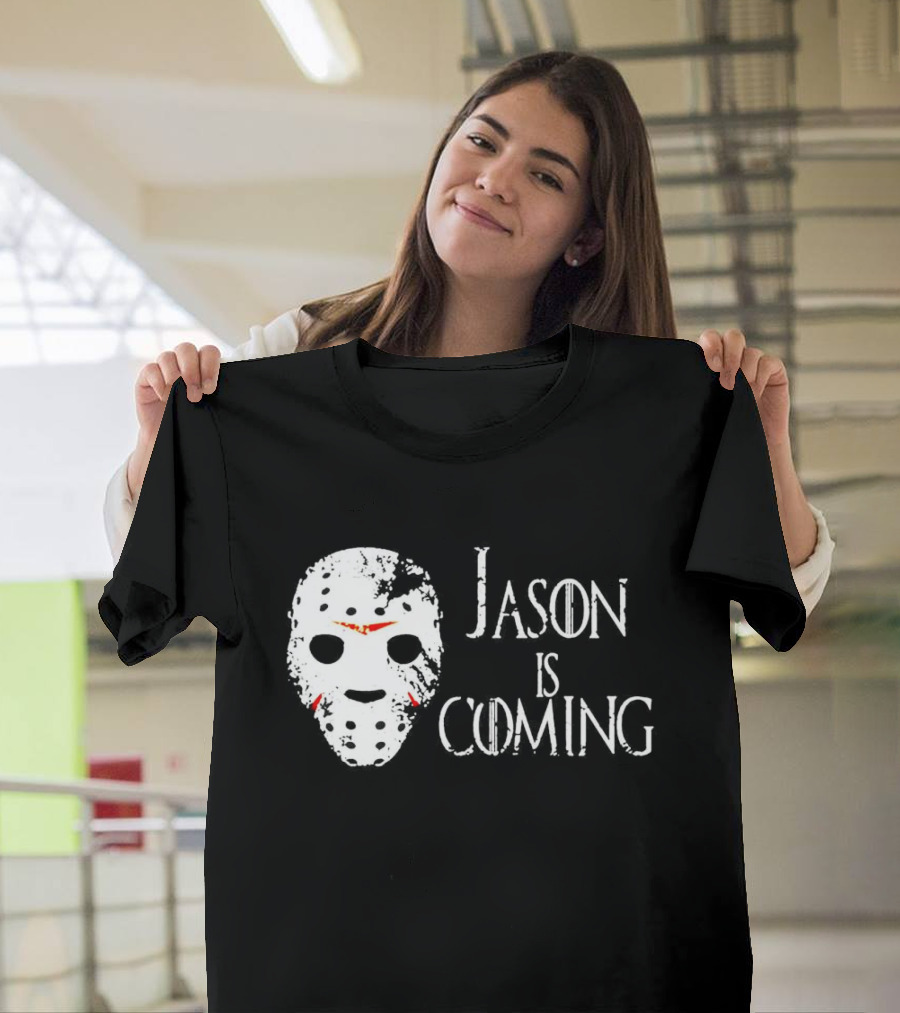 Jason Is Coming Halloween Mask Horror T-Shirt