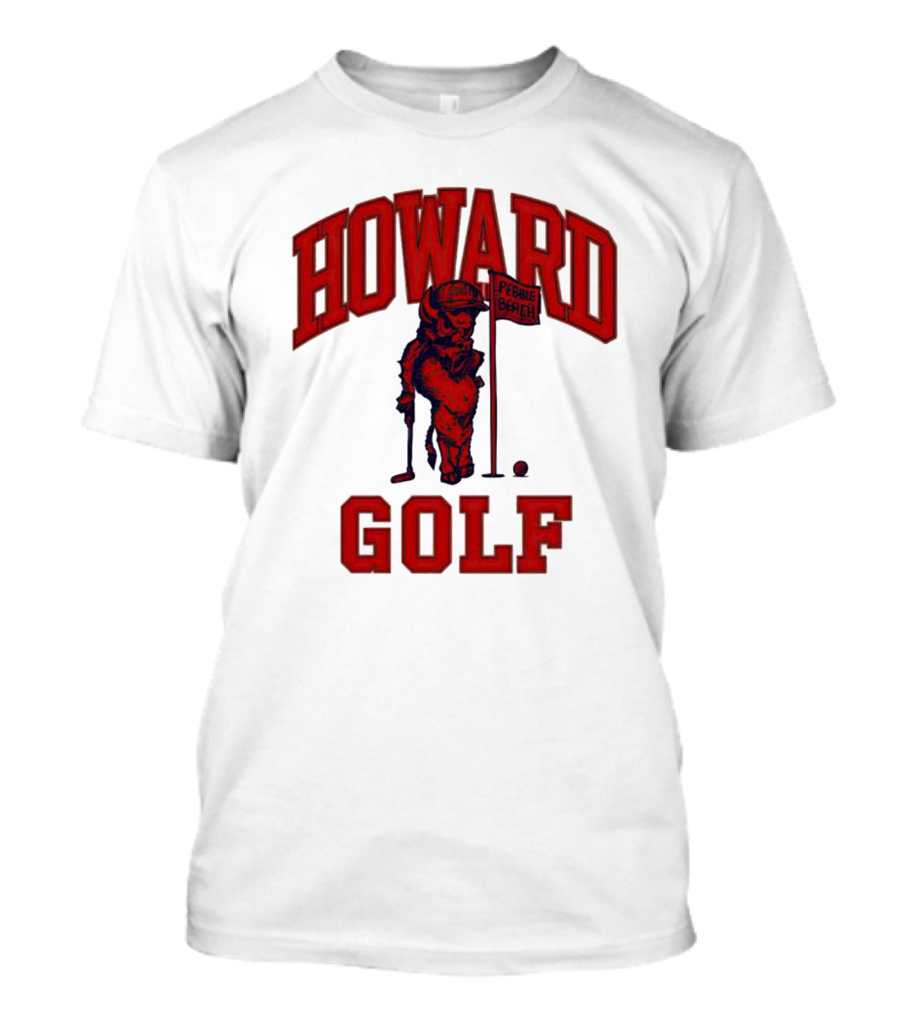 Howard Golf Pebble Beach Vintage Style Bull Golfer T-Shirt