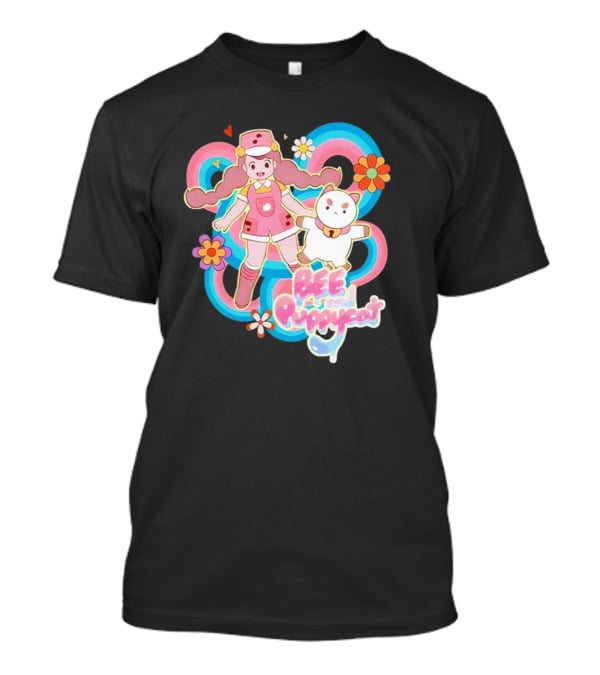 Bee And Puppycat Adventures Retro Floral Vibes T-Shirt