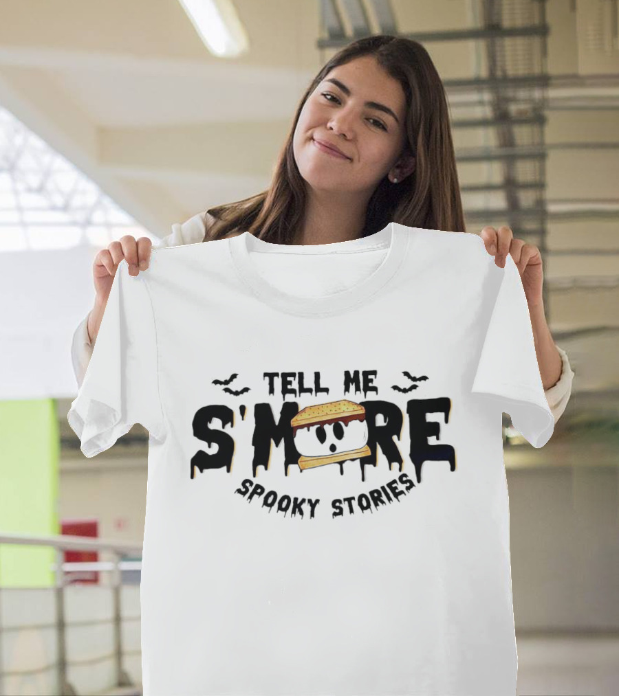 Tell Me S’more Spooky Stories with Ghostly S’more and Bats T-Shirt