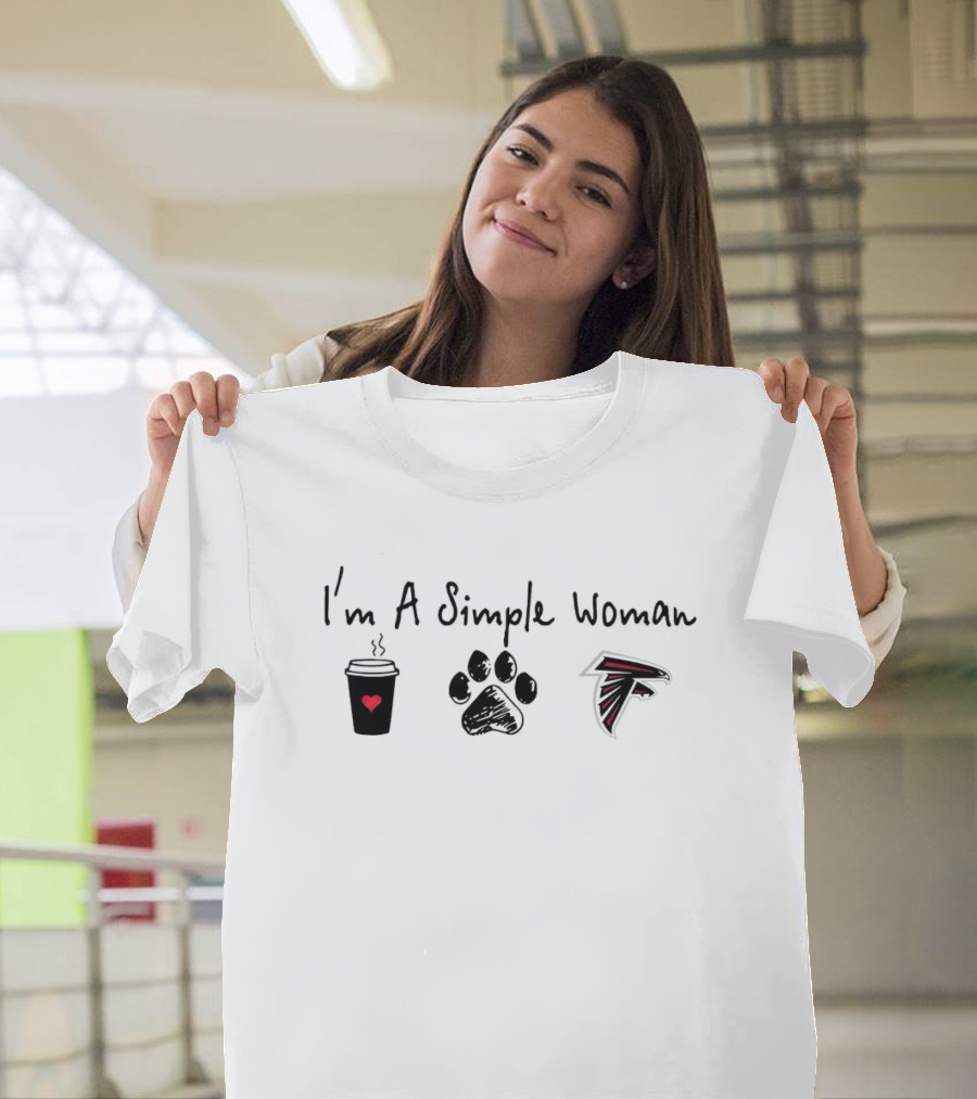 I’m a Simple Woman Coffee Paw Atlanta Falcons T-Shirt