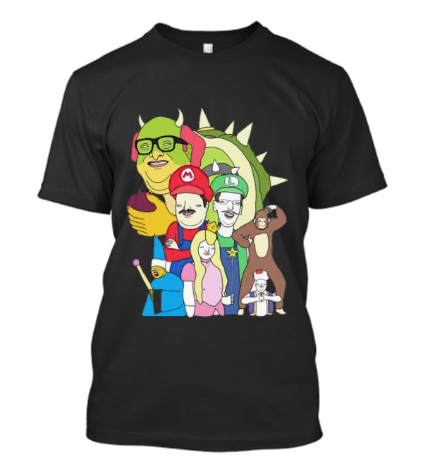 Mario Jump Brother Luigi Bowser Princess Peach Toad And Friends T-Shirt