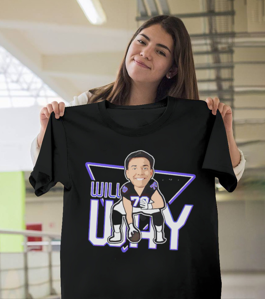 WILL WAY 70 Caricature Signature Football T-Shirt