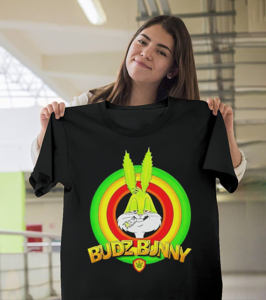 Budz Bunny Cannabis Inspired Cartoon Character T-Shirt