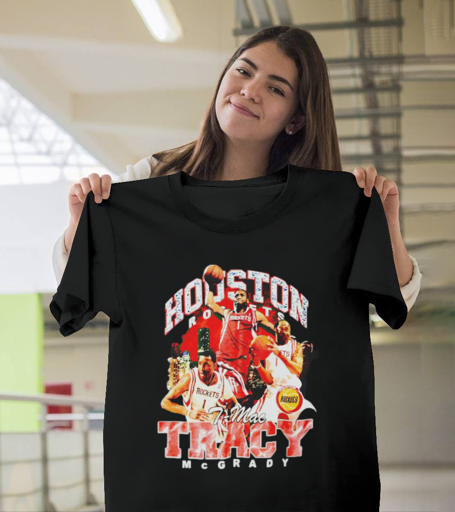 Houston Rockets T-Mac Tracy McGrady Hardwood Classics Bling Concert T-Shirt