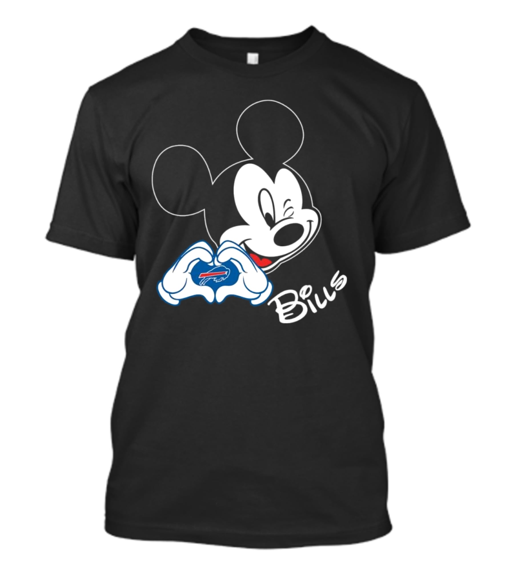 Mickey Heart Hands Buffalo Bills T-Shirt