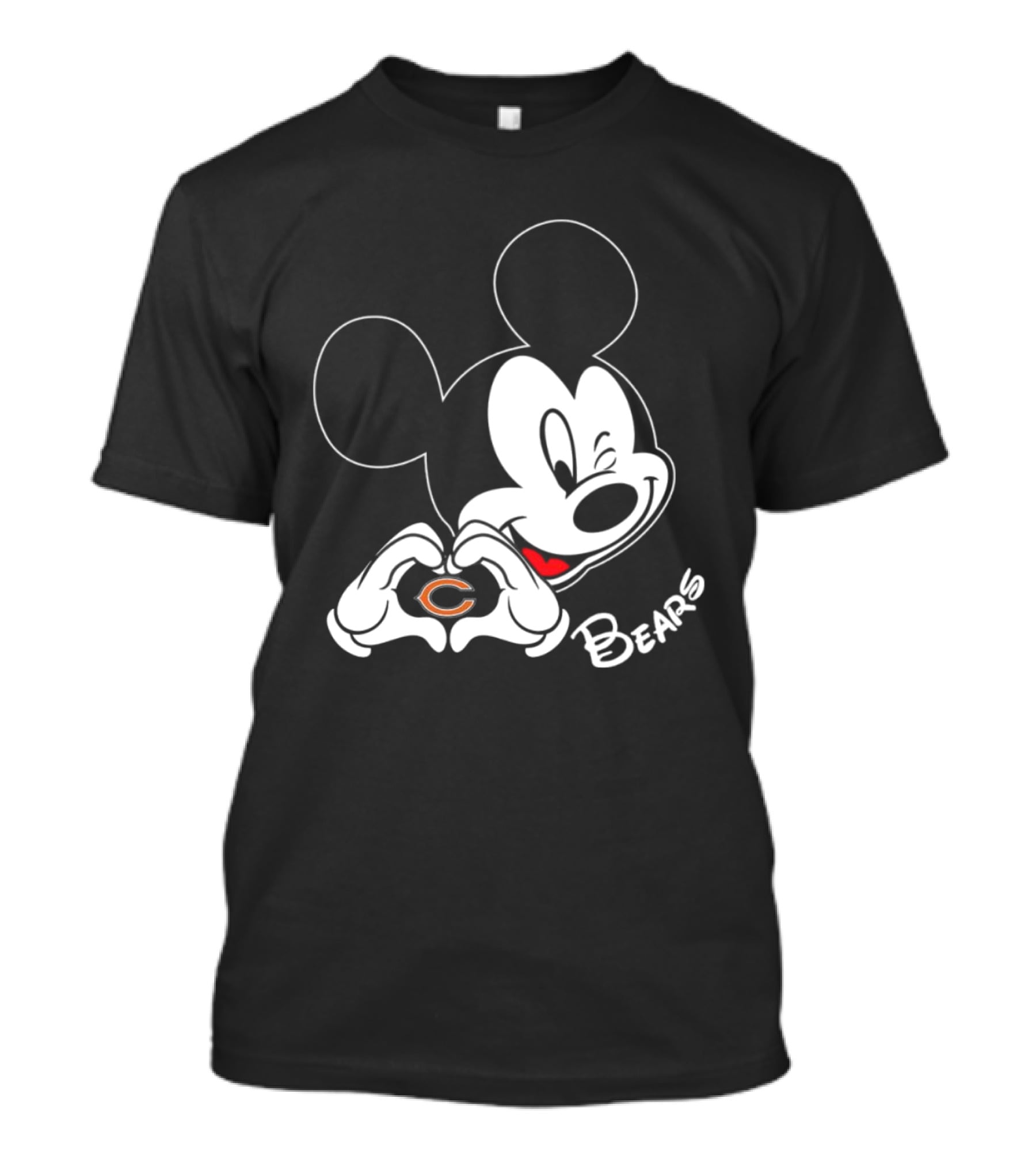 Mickey Heart Chicago Bears Fan T-Shirt