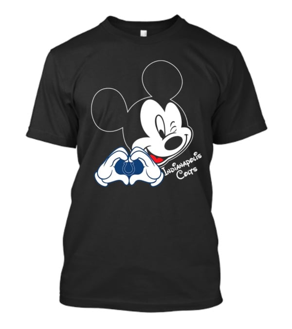 Mickey Indianapolis Colts Heart T-Shirt