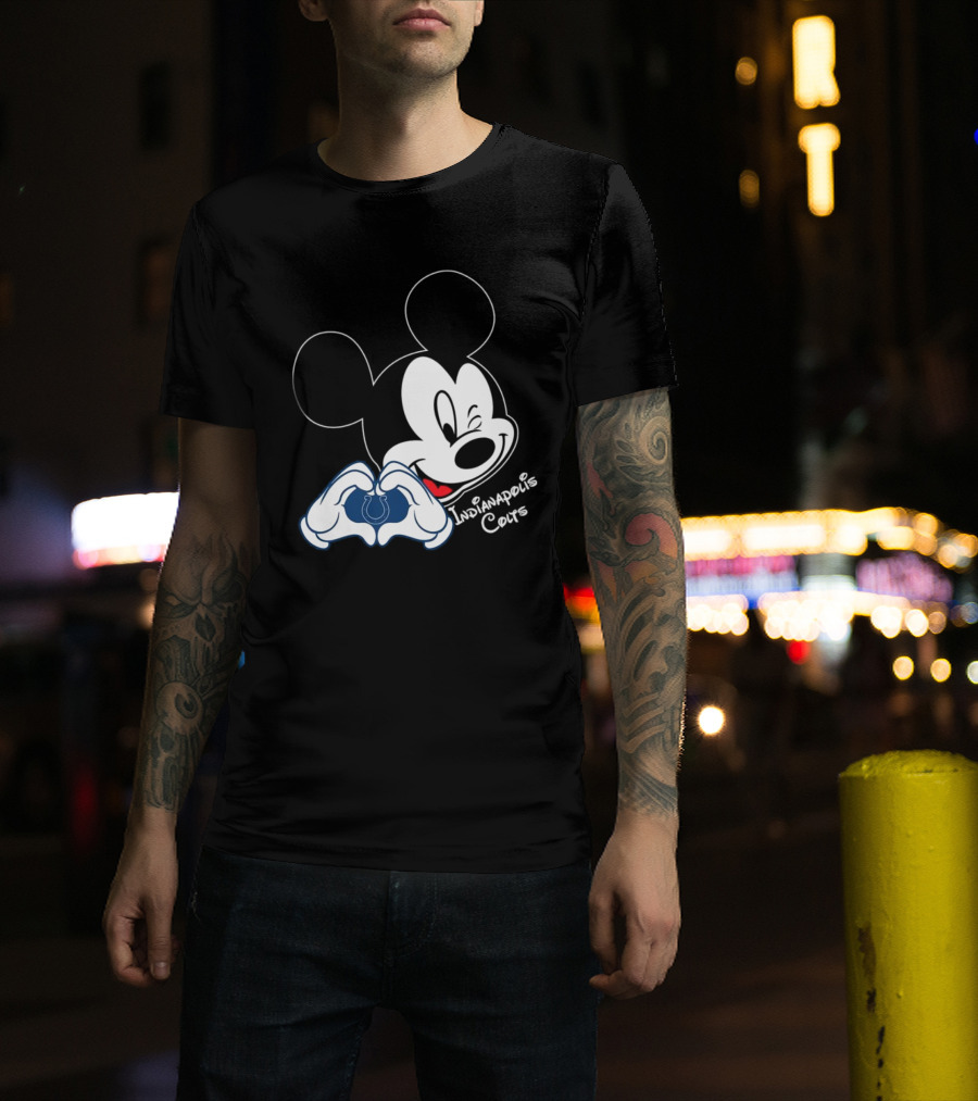 Mickey Indianapolis Colts Heart T-Shirt