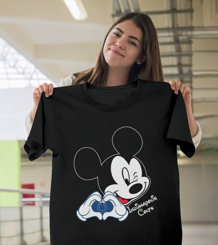 Mickey Indianapolis Colts Heart T-Shirt
