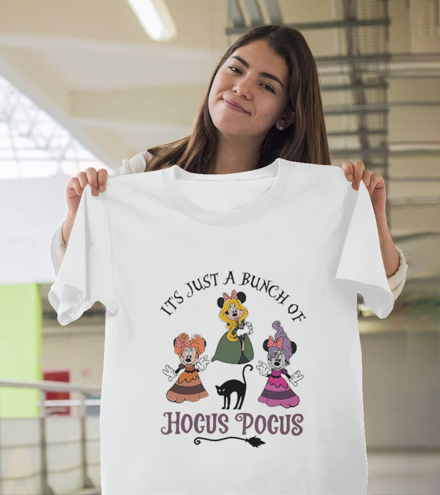 It's Just A Bunch Of Hocus Pocus Minnie Mouse Halloween Magic T-Shirt